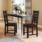 Costway Dining Chair Set of 2/4 with Rubber Wood Frame & Leaf-shape High Back for Kitchen Brown/Black/Cream White